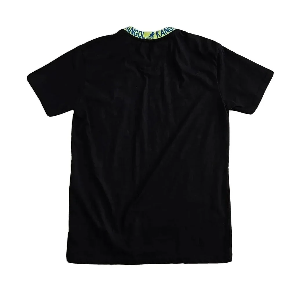 Kangol (Mens Small) Kangaroo Embroidered Logo T-Shirt Short Sleeve Black - Picture 4 of 6